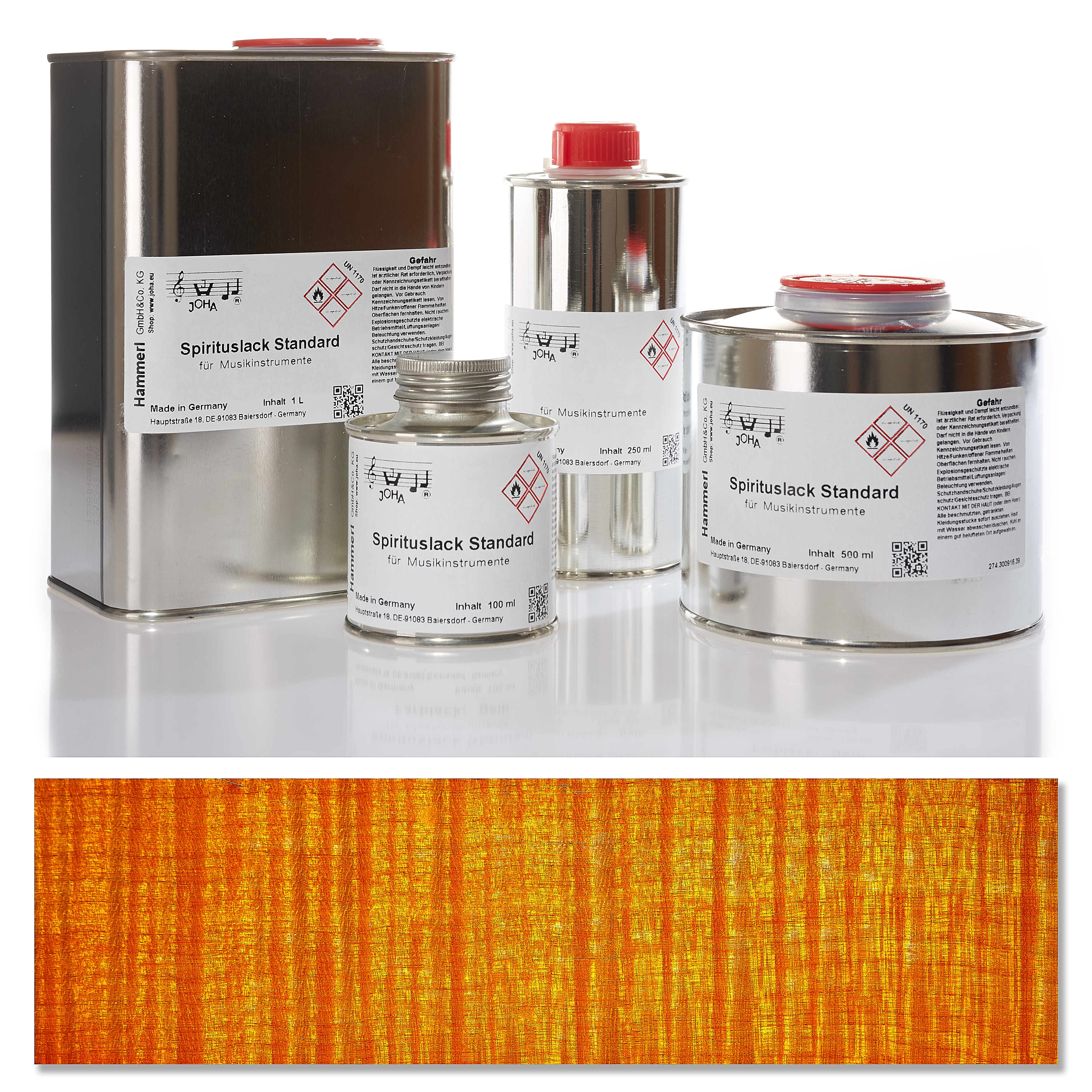 1222 Spirit color varnish standard, golden yellow
