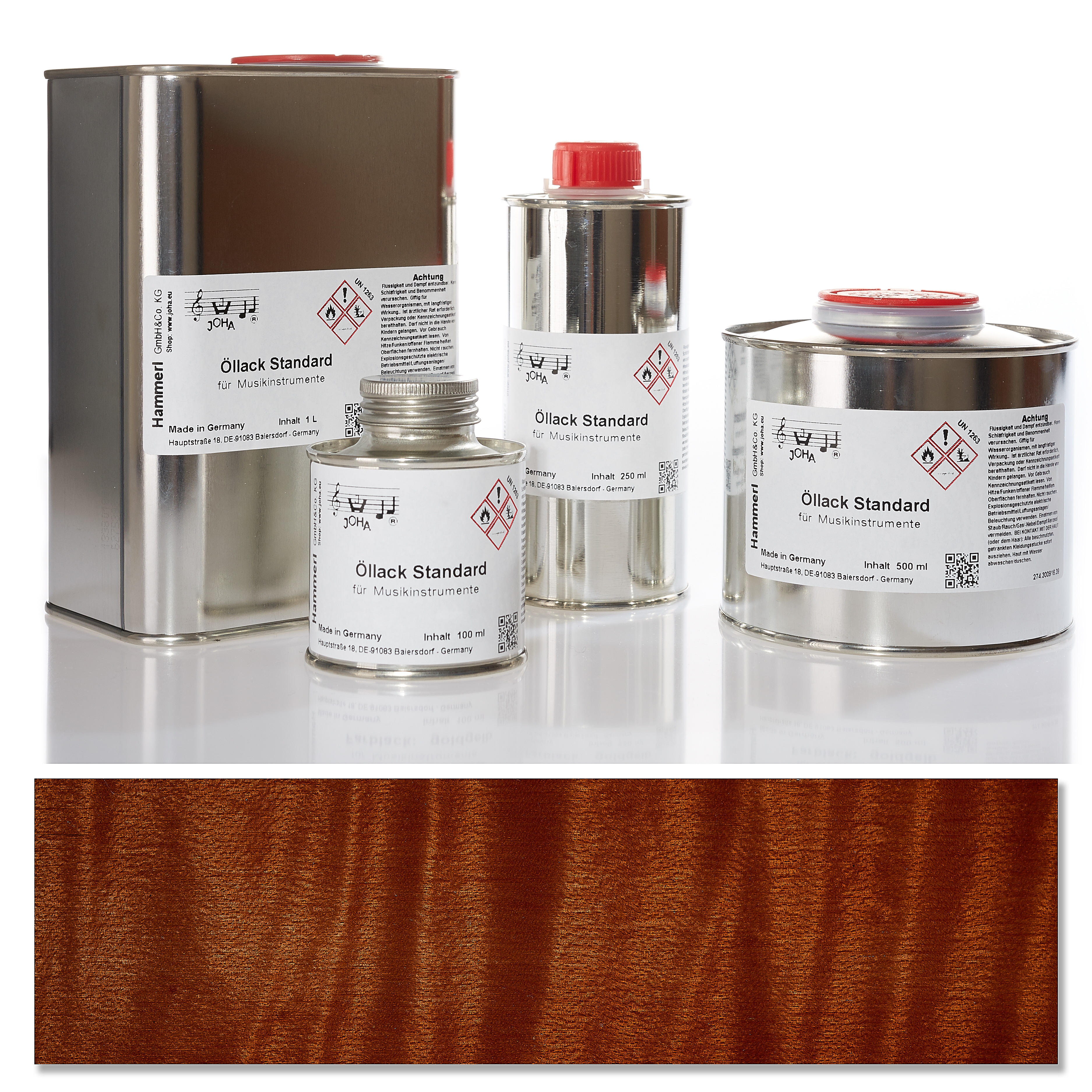 Oil varnish standard, color varnish red brown