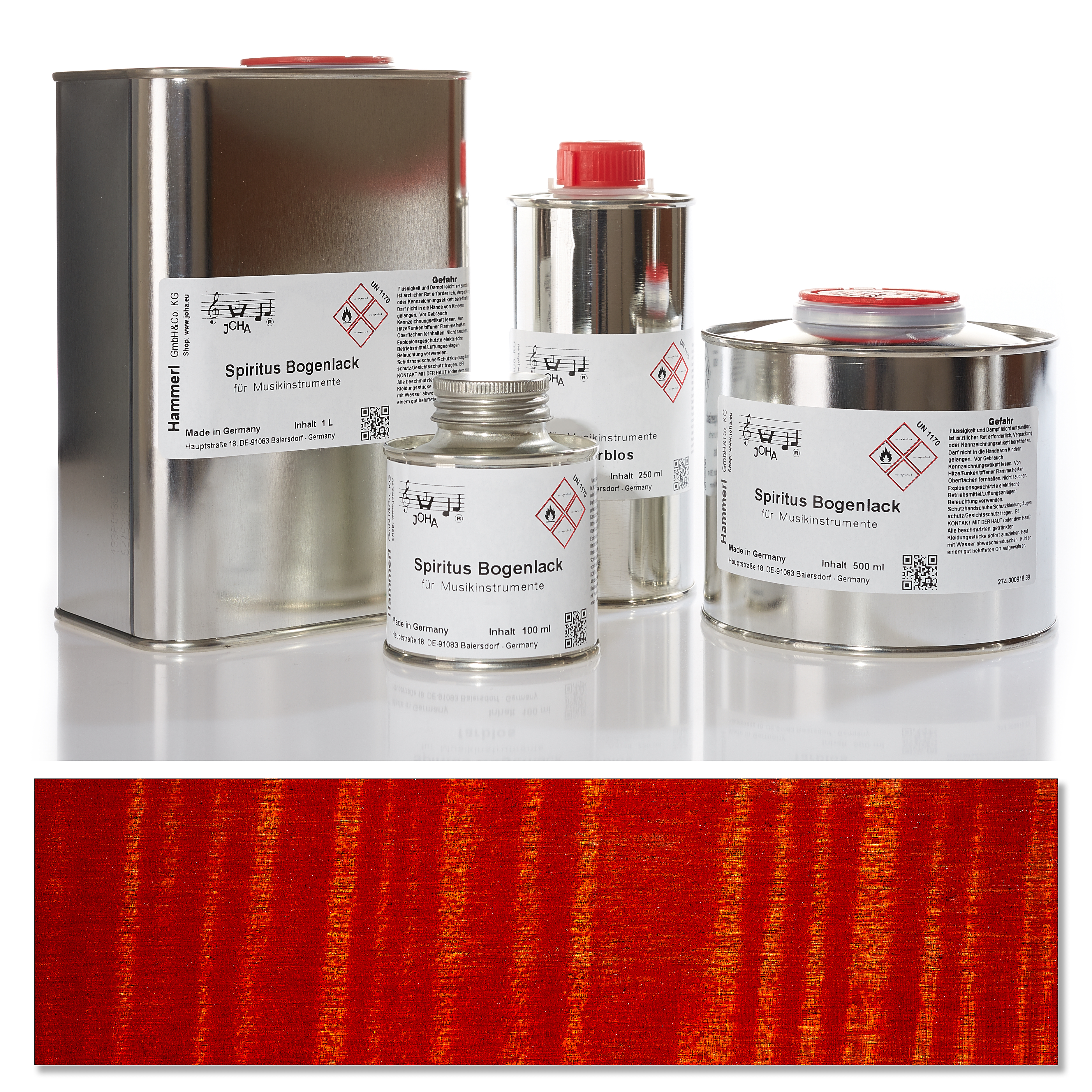 Spiritus Bogenlack, rot