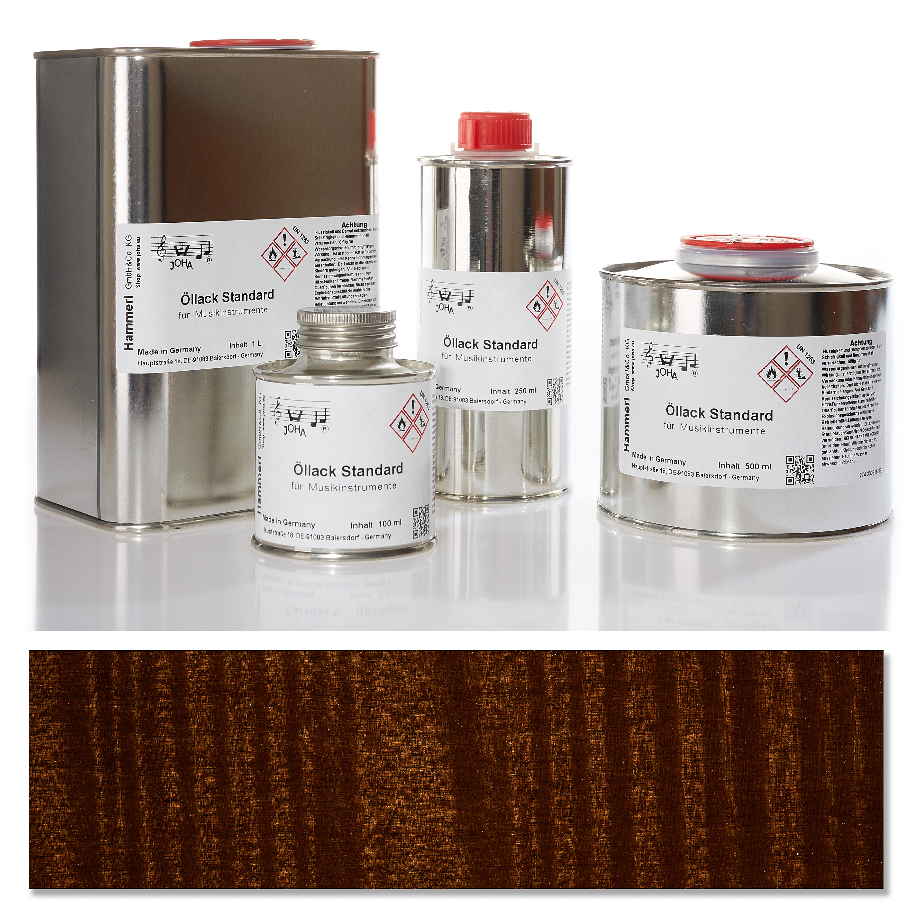 Oil varnish standard, color varnish dark brown
