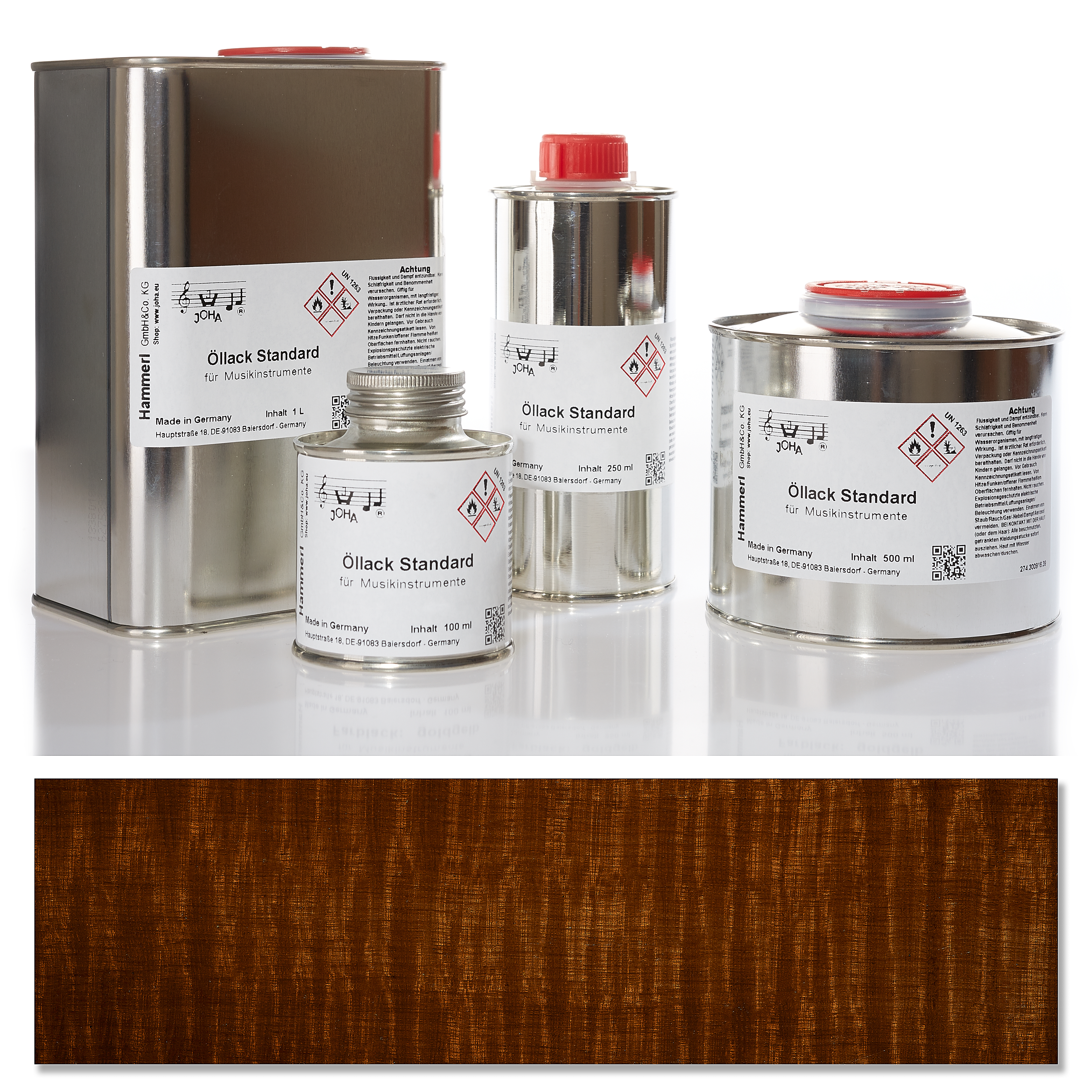 Oil varnish standard, color varnish brown