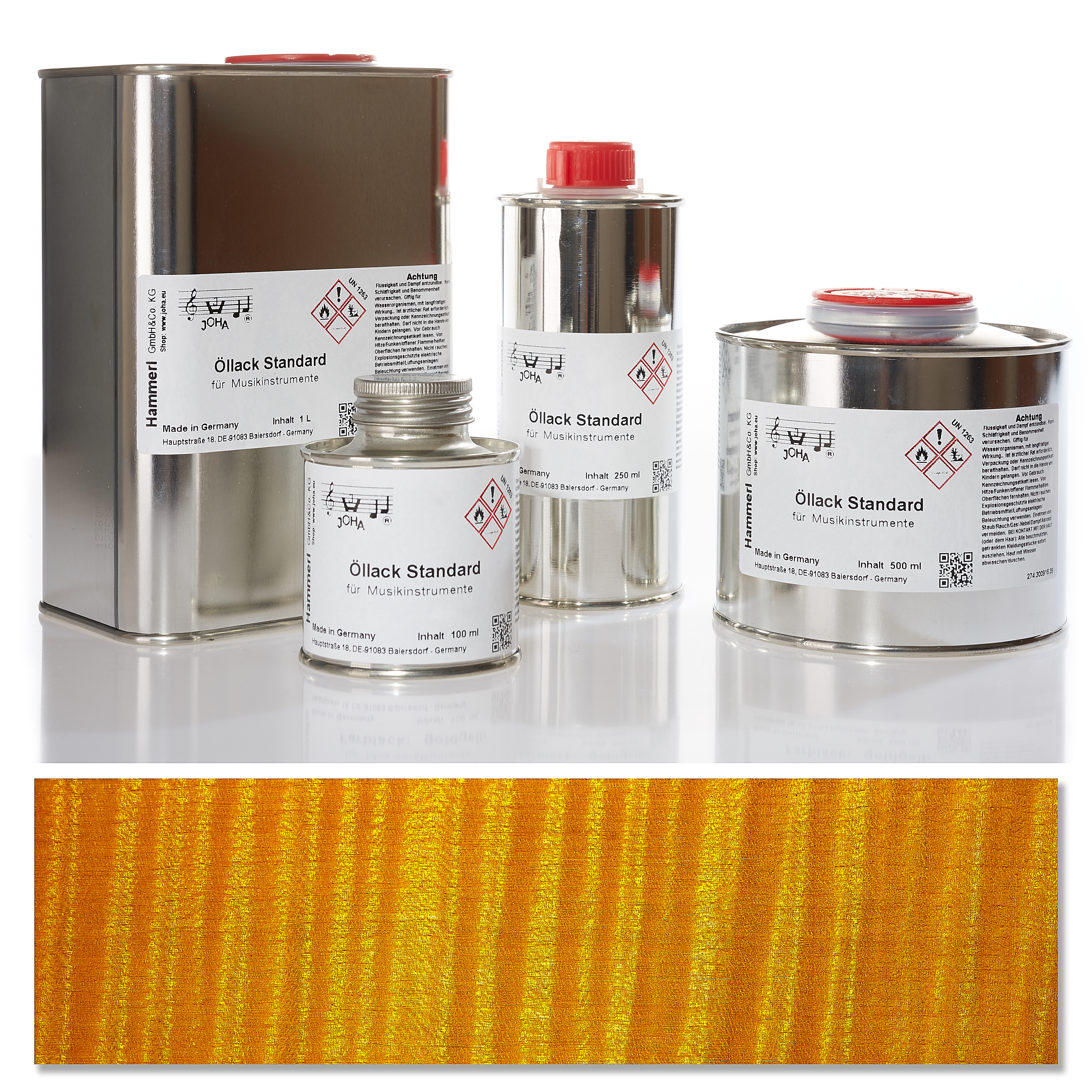 Oil varnish standard, color varnish yellow