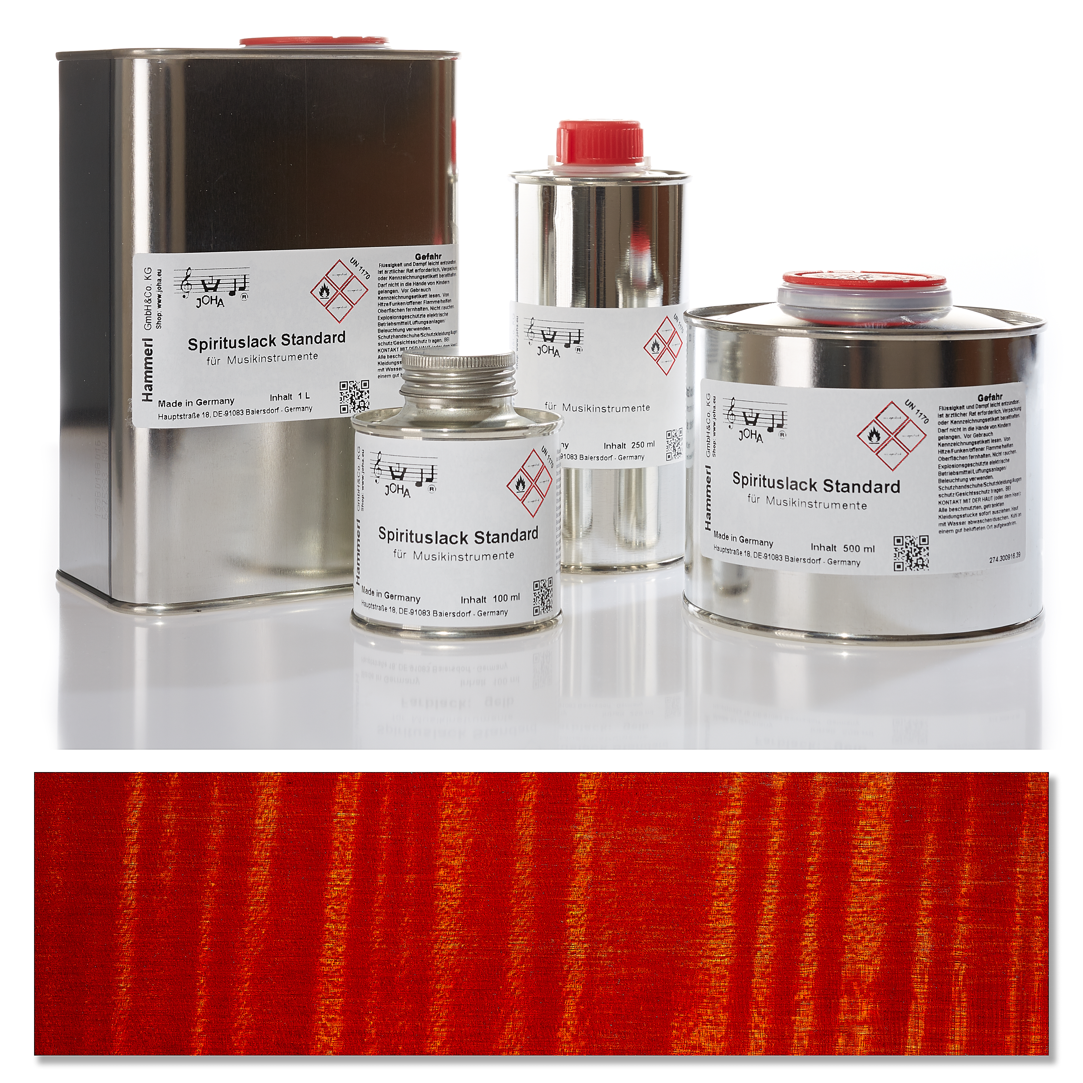 Spiritus Farblack Standard, rot