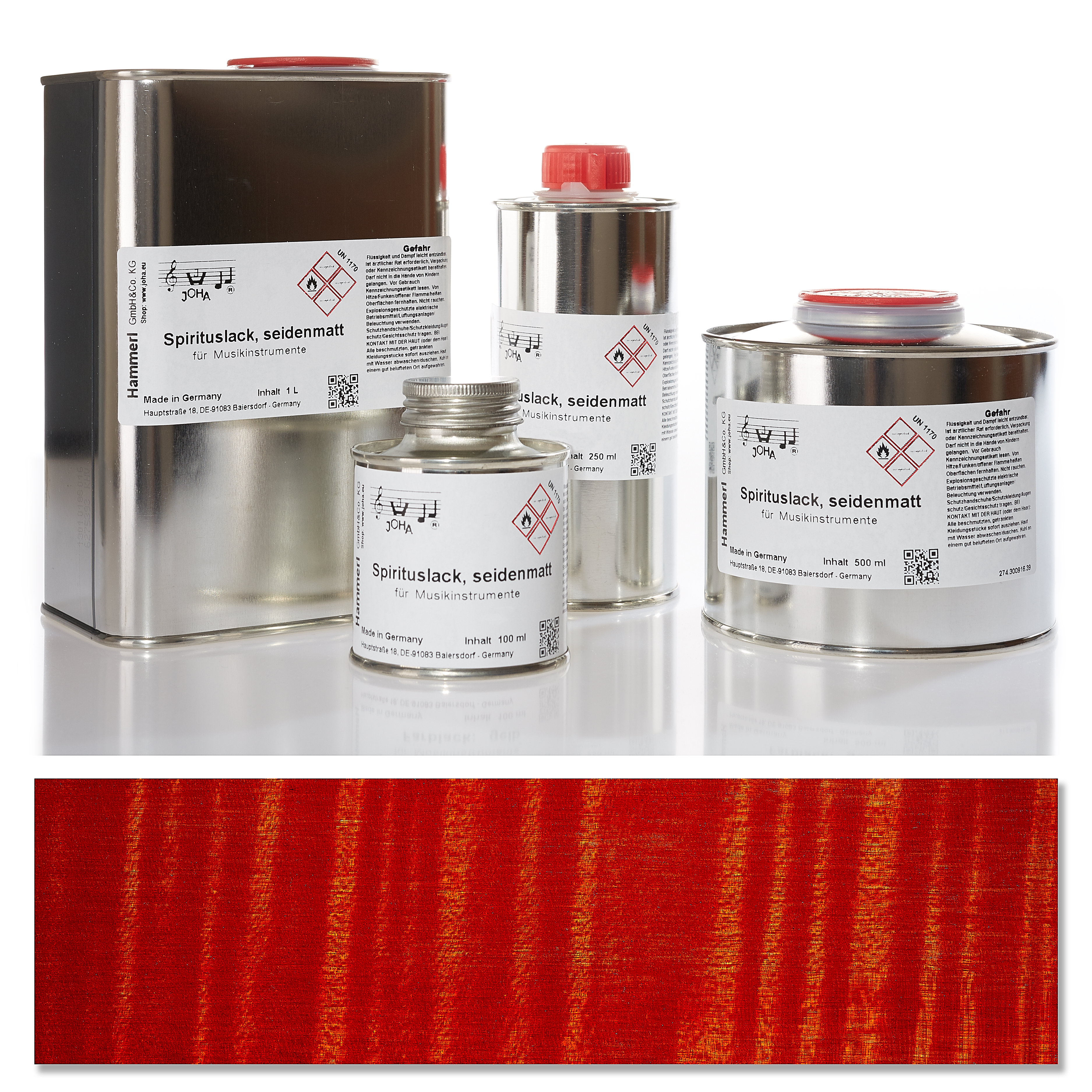 1423 Spiritus Farblack, seidenmatt, rot
