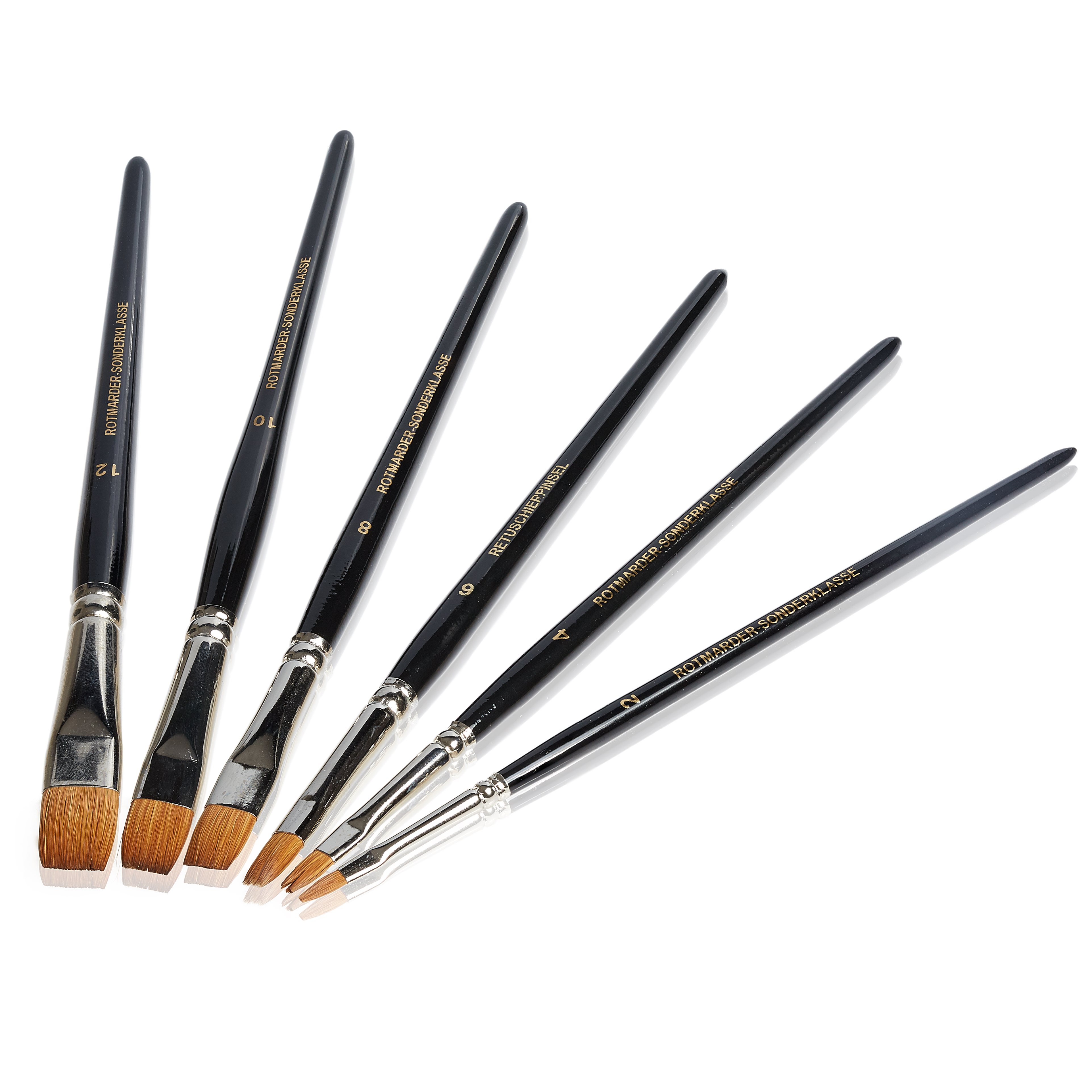 9800 Retouching brush, red sable, flat